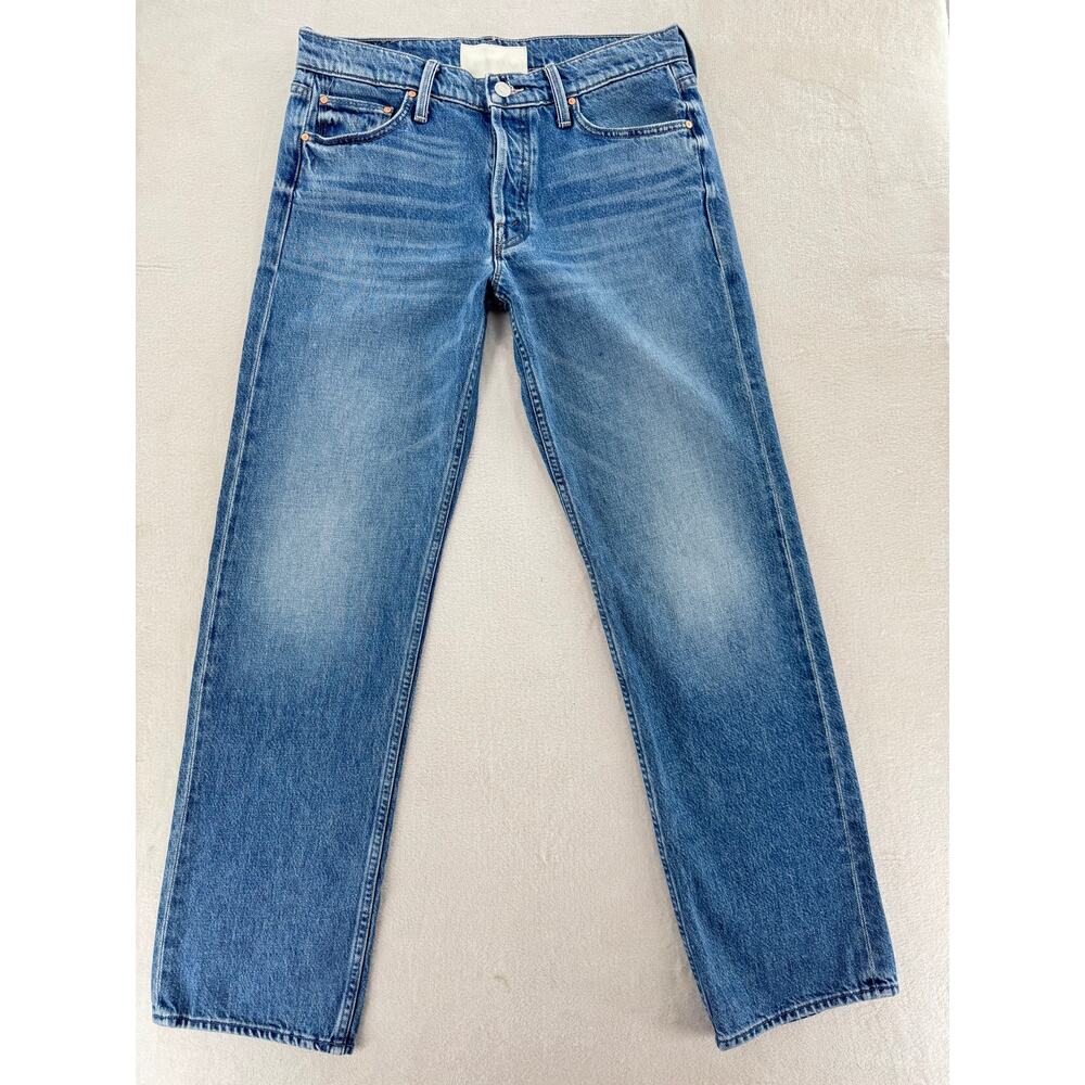 Mother Jeans Smarty Pants Skimp Mid Rise Straight 100% Cotton Knee High 28 - Picture 2 of 10